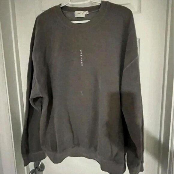 Topman Grey Lilac Nowhere Print Jumper Medium - Picture 1 of 4
